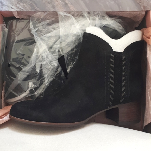 Franco Sarto Black Suede Bootie - Picture 6 of 11